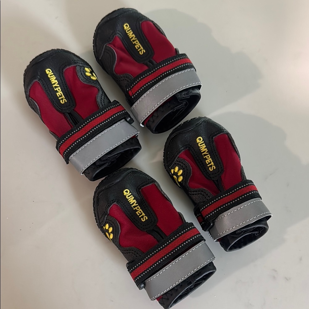 Red and Black Dog Boots